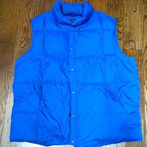 Lands' End Royal Blue Quilted Down Puffer Vest